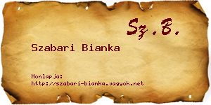 Szabari Bianka névjegykártya