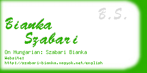 bianka szabari business card